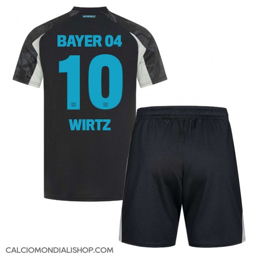 Maglie da calcio Bayer Leverkusen Florian Wirtz #10 Terza Maglia Bambino 2024-25 Manica Corta (+ Pantaloni corti)